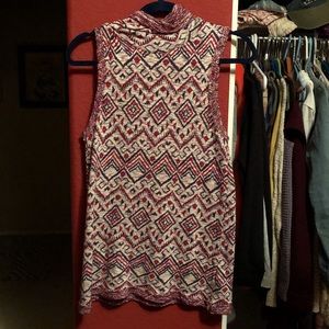 Mock turtleneck tanktop